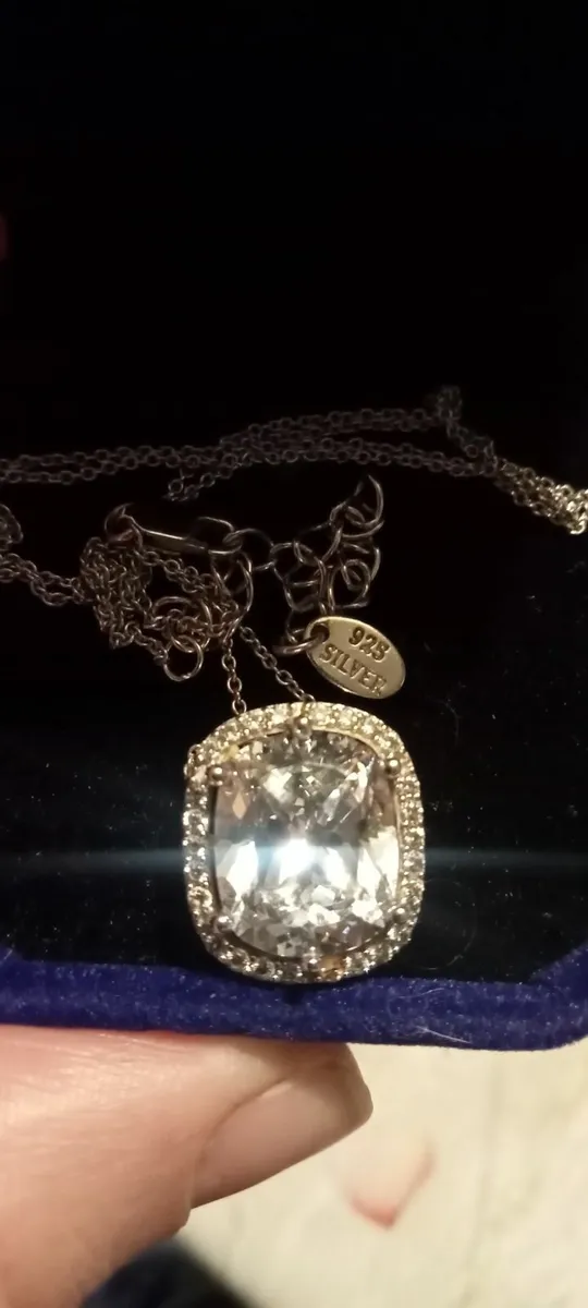 Beautiful Sterling Silver CZ Designer Necklace - Image 4