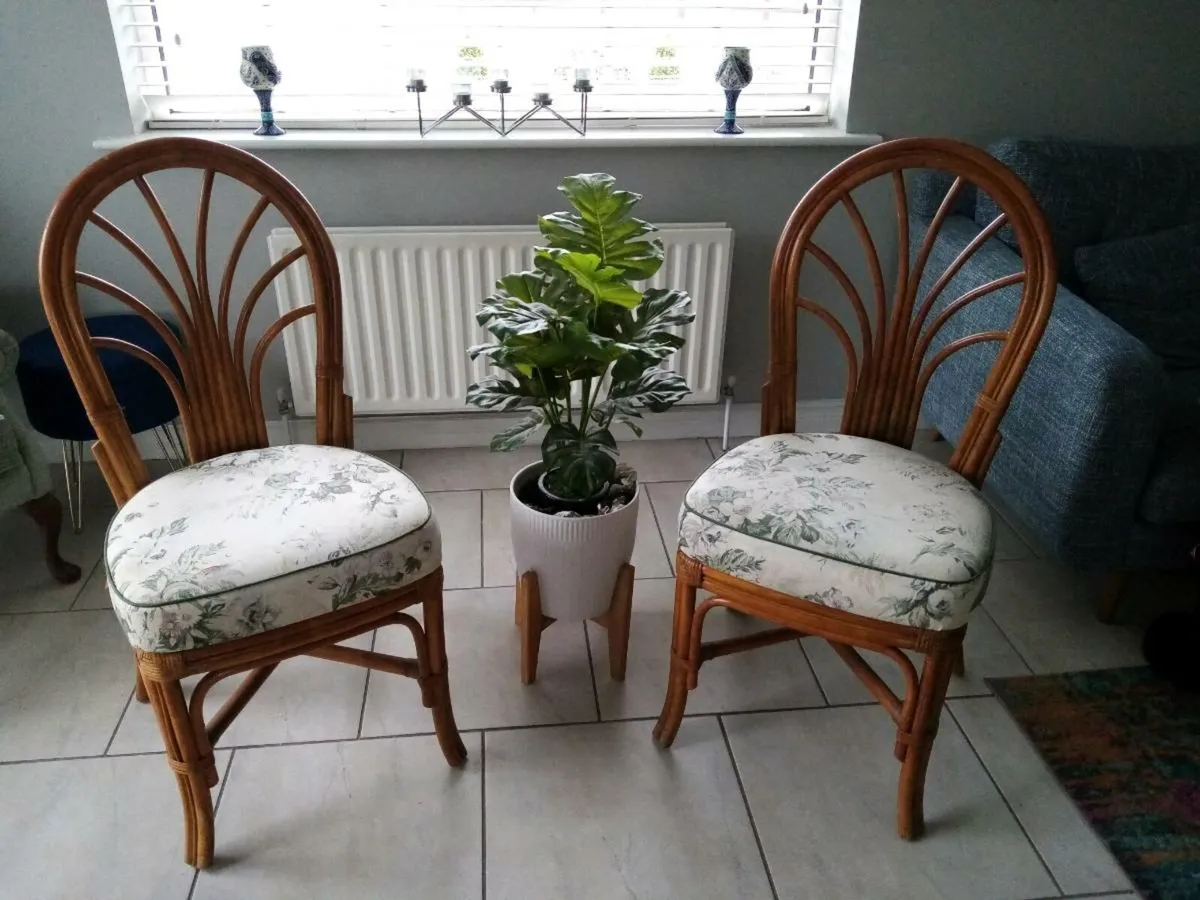 Two occasional bamboo chairs - Image 3