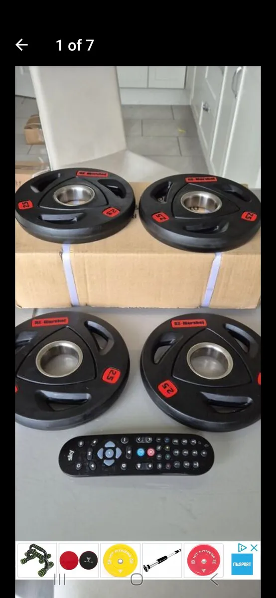 Brand new 4x1.25 kilo Olympic weight plates
