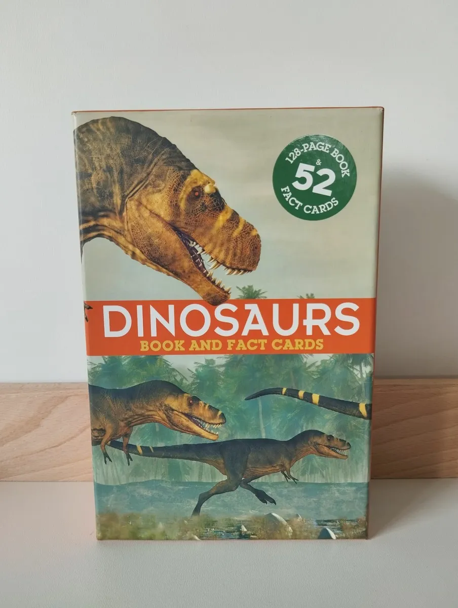 Dinosaurs Book and Fact Cards 128Page Book 52 Fact - Image 1