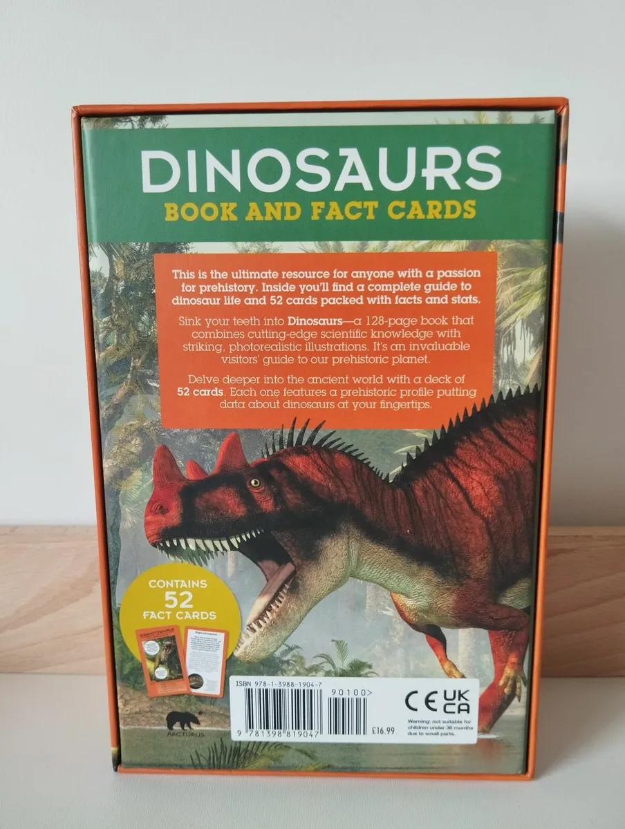 Dinosaurs Book and Fact Cards 128Page Book 52 Fact - Image 2