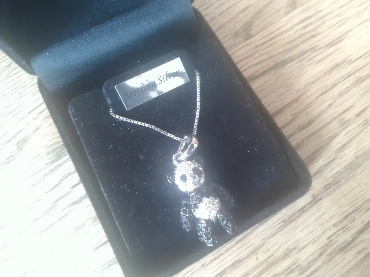 STERLING SILVER SWAROVSKI PANDA PENDANT NEW - Image 3