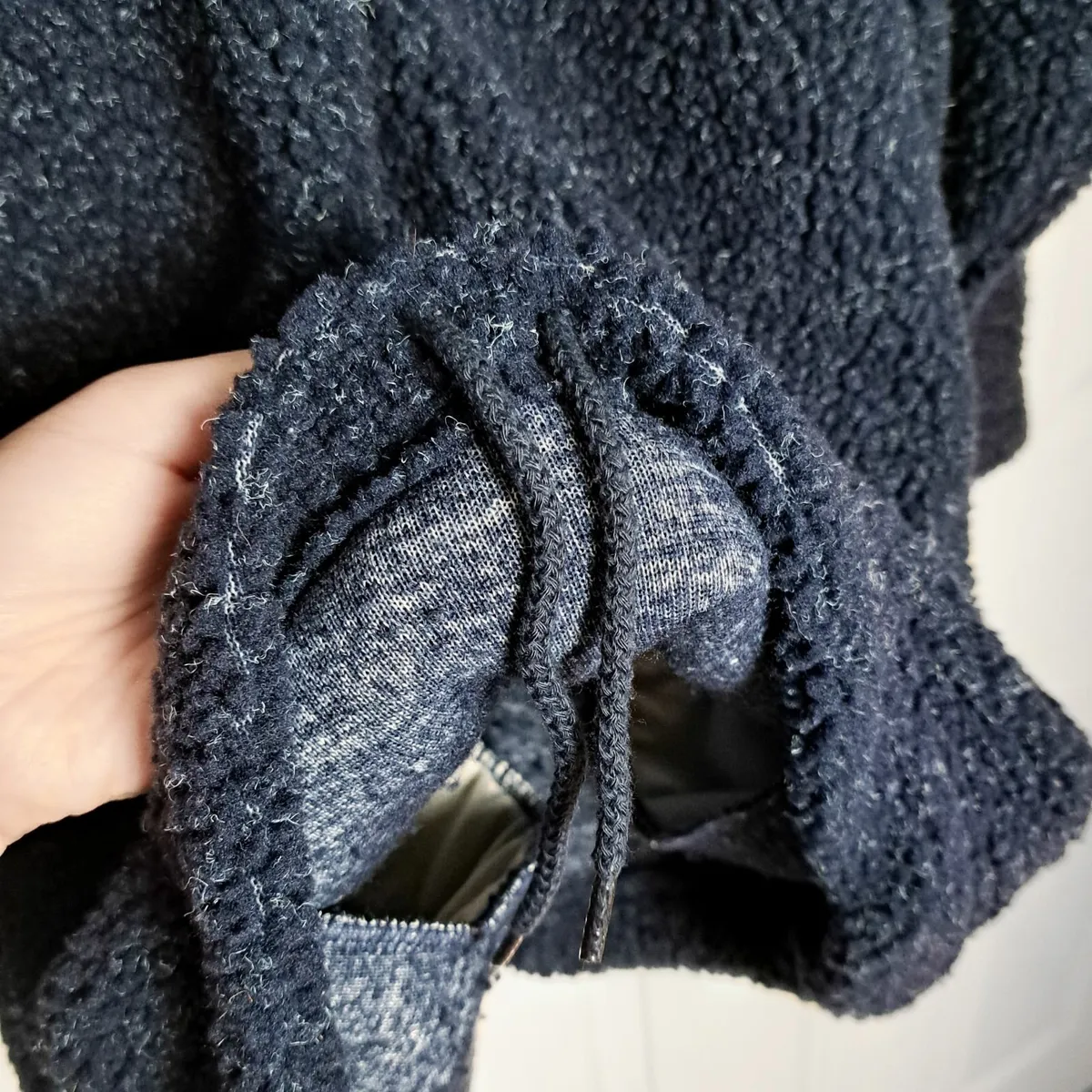 Puma Navy Blue Sherpa Fleece 1/4 Zip Sweatshirt S - Image 4