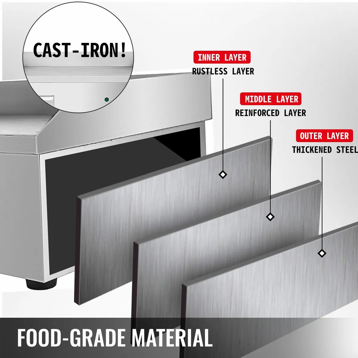 Electric Griddle Hotplate Commercial Flat Grill - Image 2