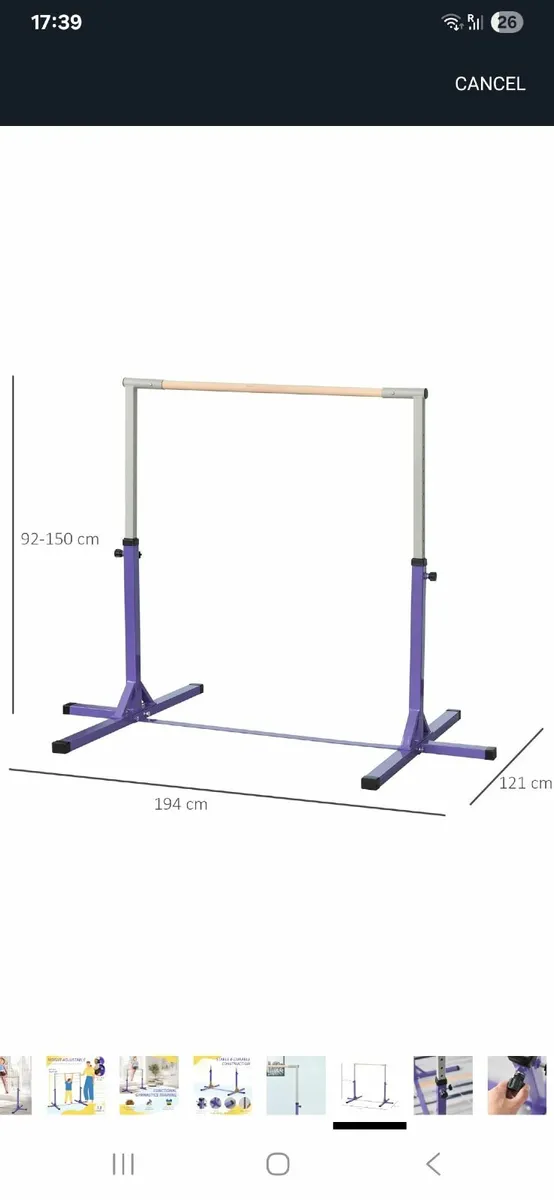 Gymnastics horizontal bar