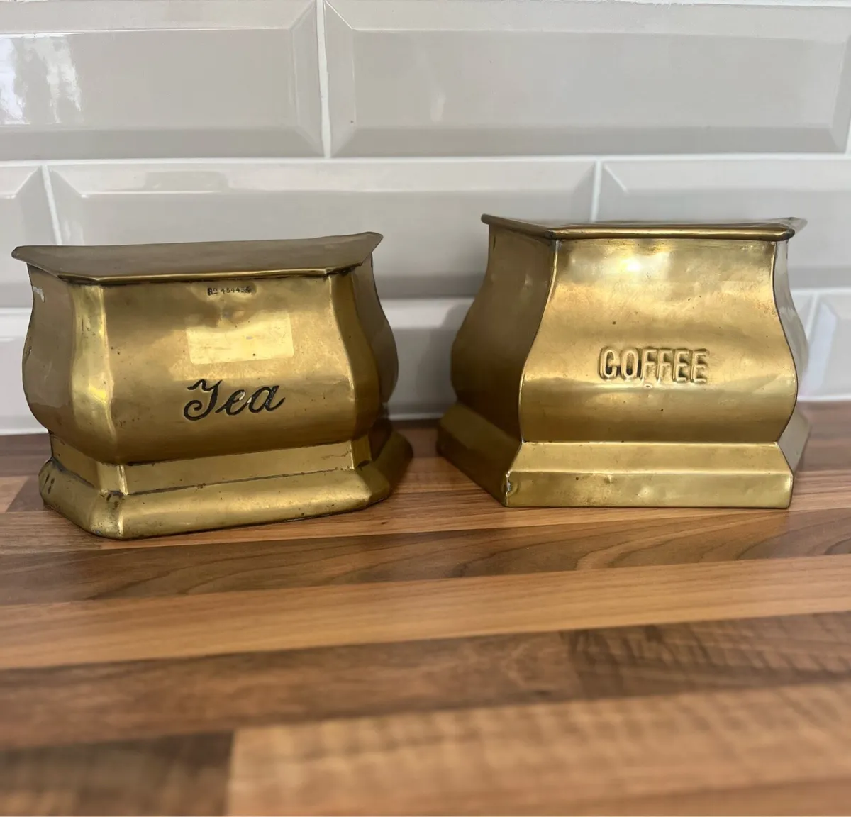 19th Century Brass Tea Cannisters/Caddies - Image 1