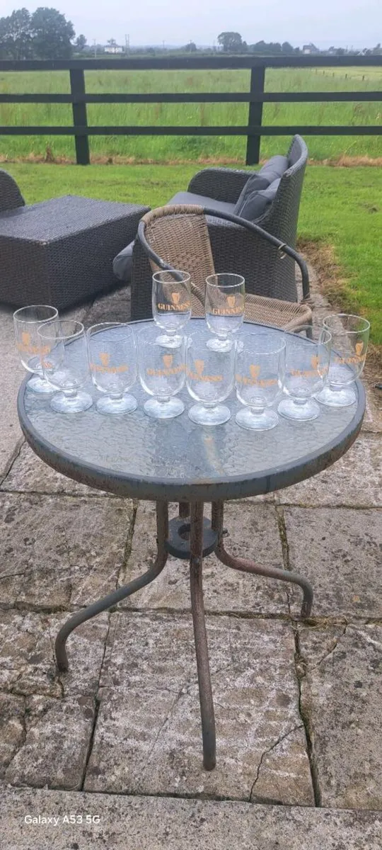 10 original  Guinness half pint glasses - Image 1