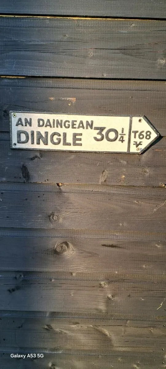 The old bog road cast iron sign - Image 2