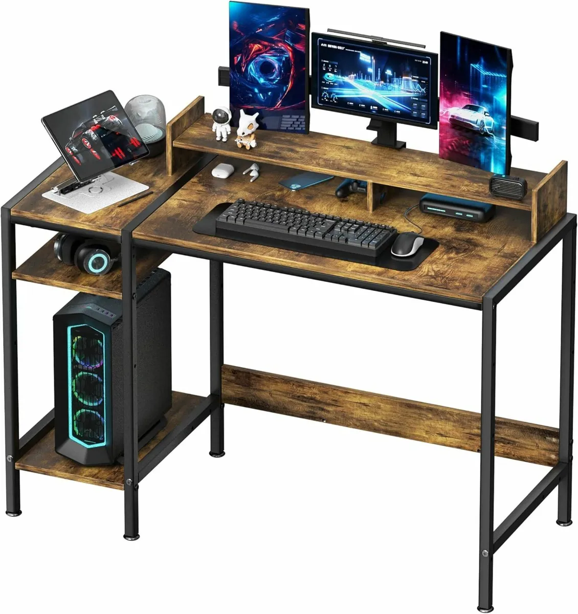 Gaming Computer Desk Office Monitor Stand 100x45cm - Image 1