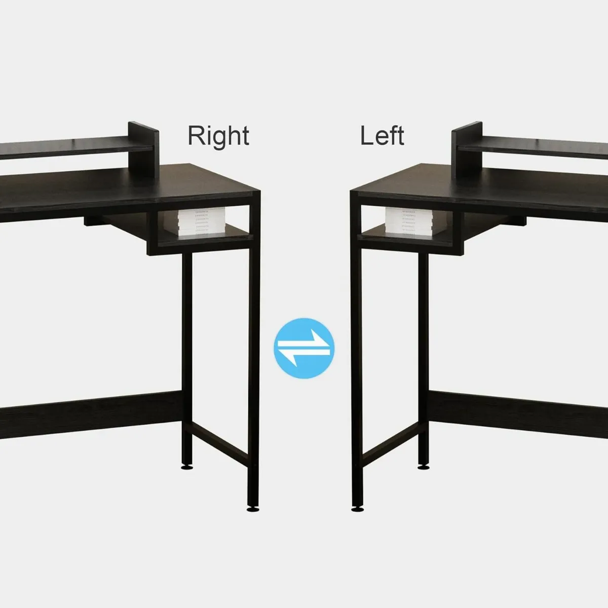 Gaming Computer Desk Office 80x42cm Storage Shelf - Image 3