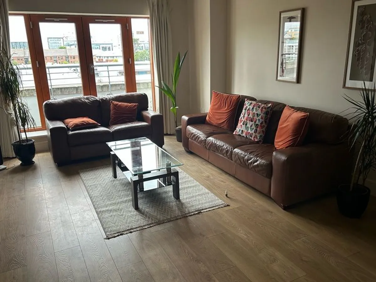 Genuine Leather Sofa Set - Image 1