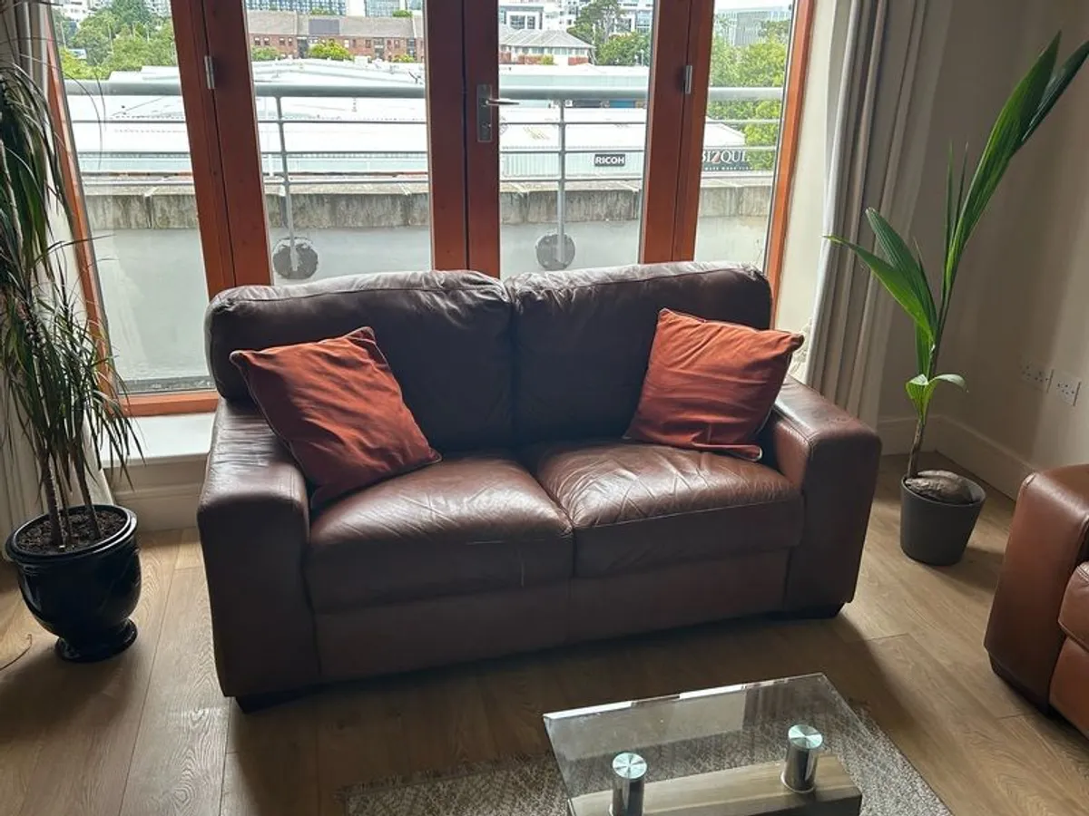 Genuine Leather Sofa Set - Image 3