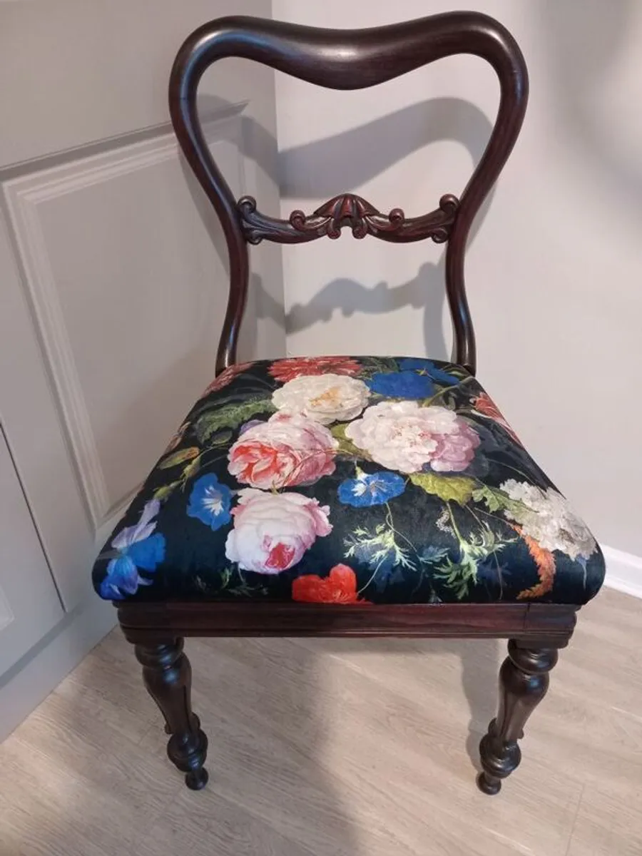 Recently restored Rosewood Ballon back ballroom chair, 1850sRecently restored Rosewood Balloon back ballroom chair, 1850s - Image 1