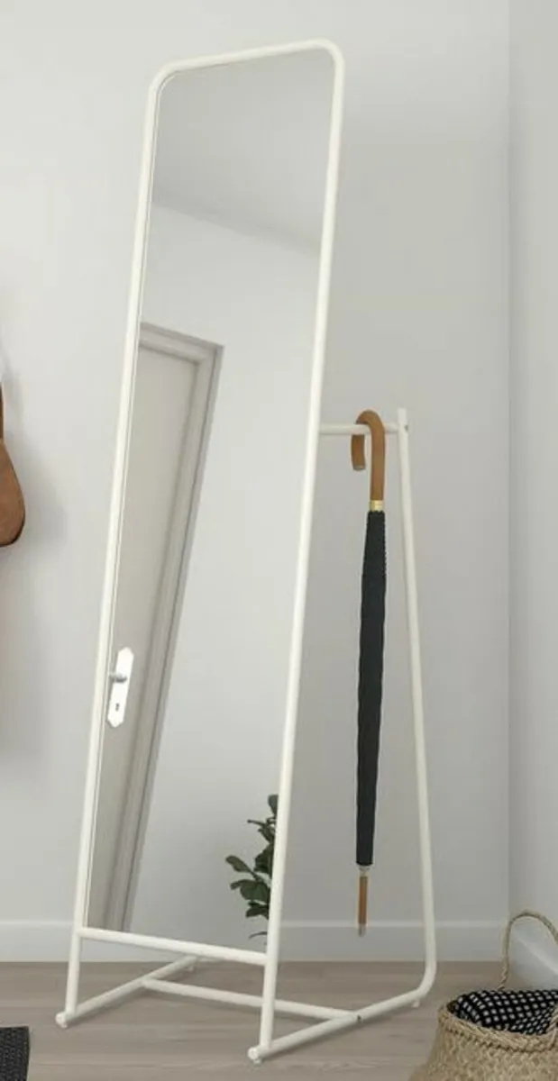 Standing mirror, white, 48x160 cm - Image 2