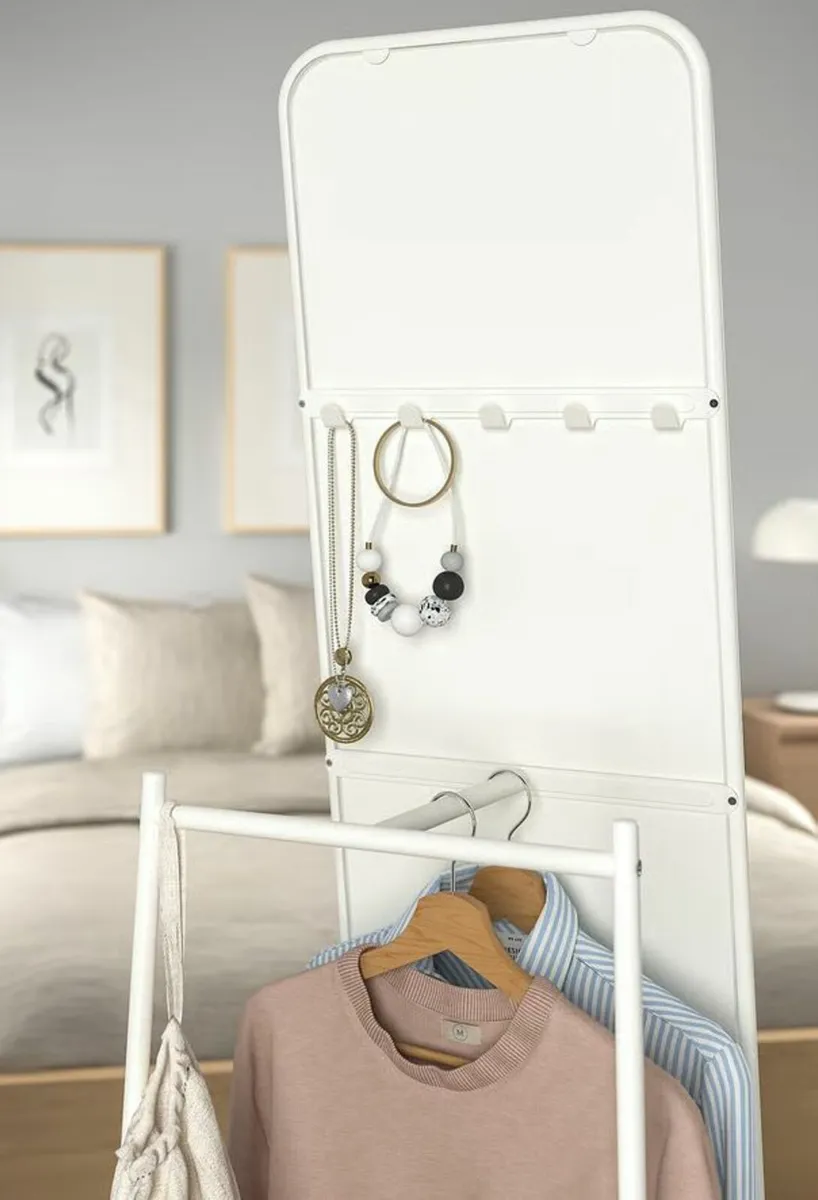 Standing mirror, white, 48x160 cm - Image 4