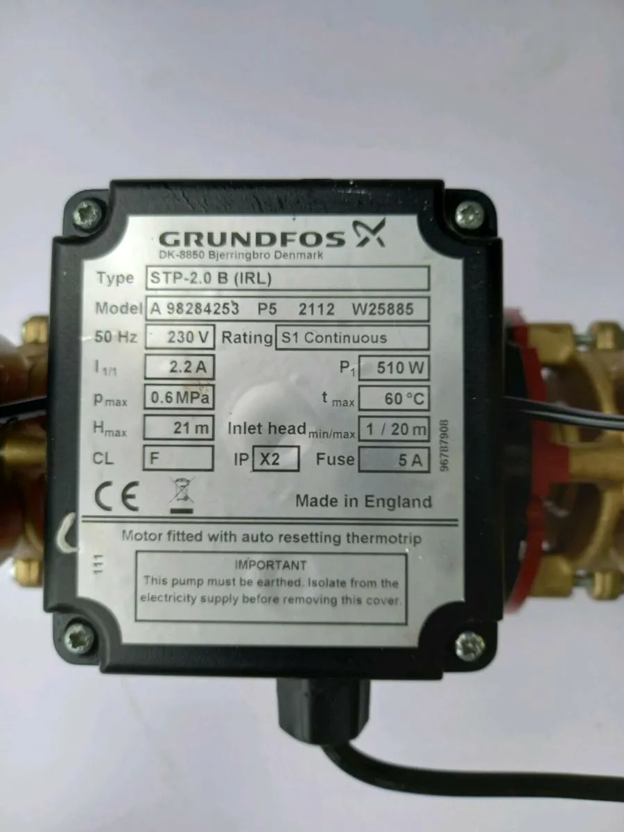 Grundfos shower pump - Image 1