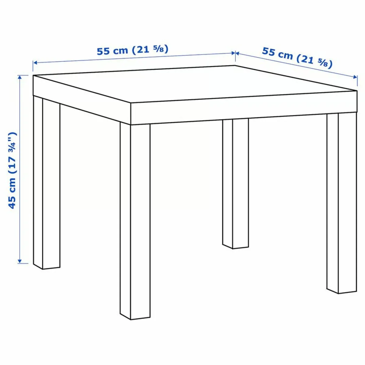 Side tables, white, 55x55 cm  and 35x35 cm - Image 3