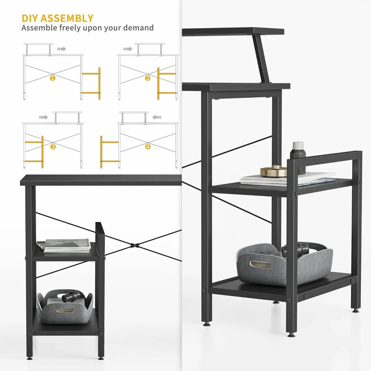 Computer Desk Office Storage Rack 100x50cm - Image 2