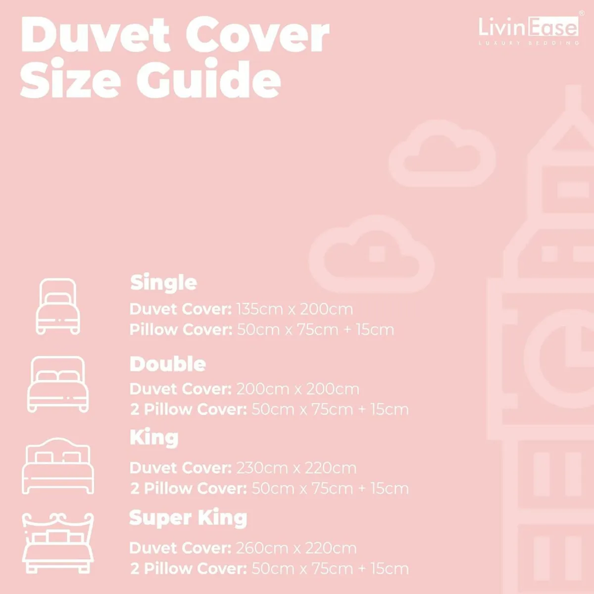 Double Duvet Cover Sets Comfortable 200x200cm - Image 3