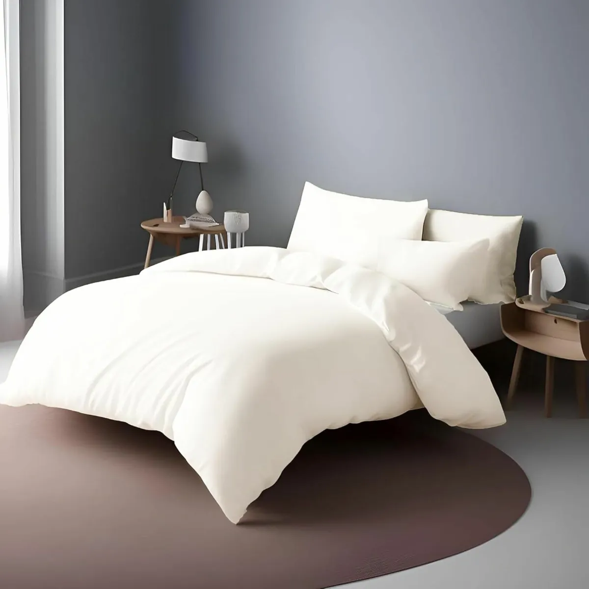 Double Duvet Cover Sets Cream Comfortable Hotel - Image 3