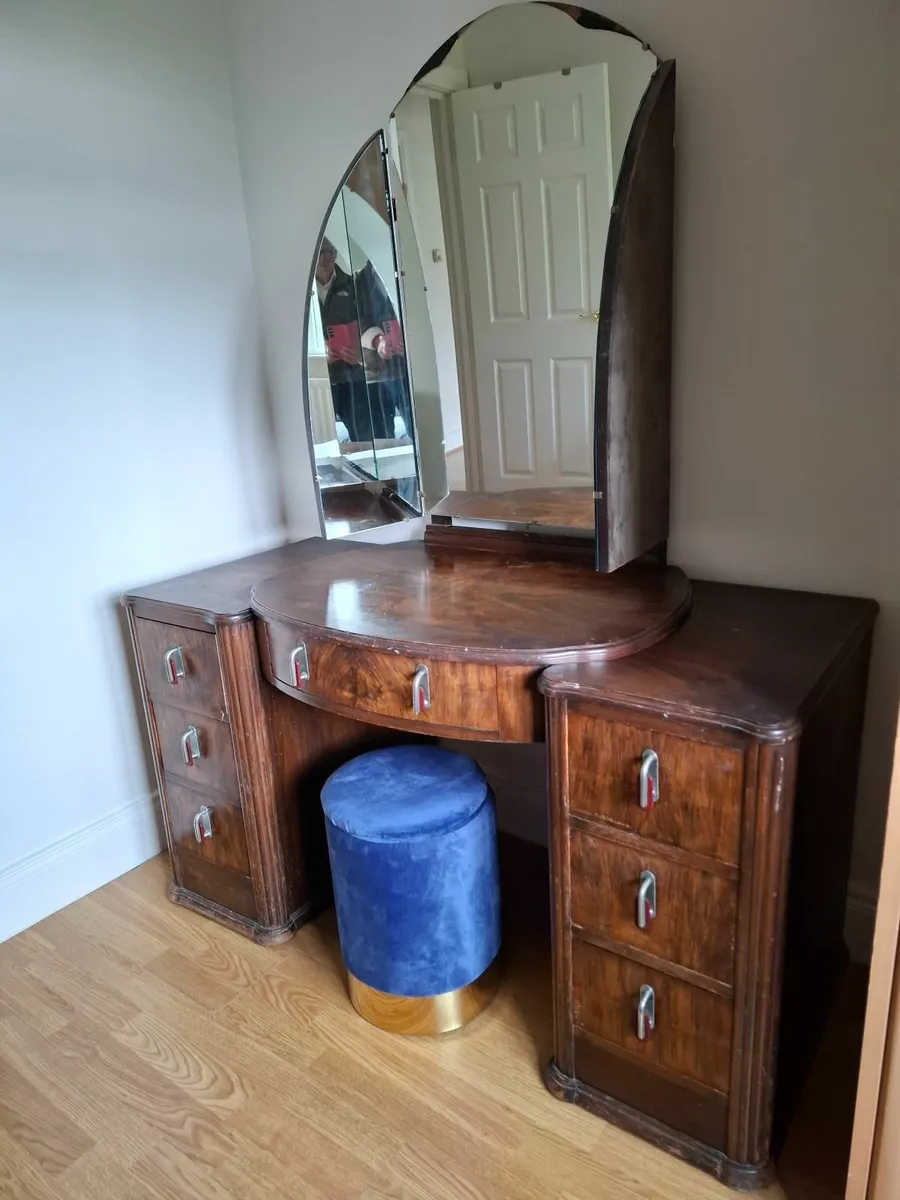 Dressing table 1950's style - walnut - Image 2