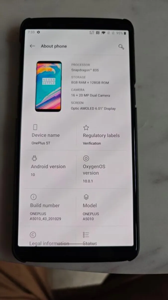 Oneplus 5t 8gb + 128gb - Image 1