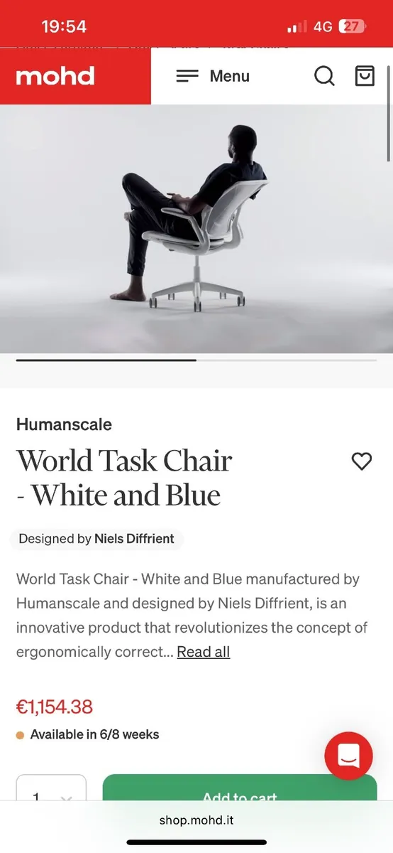 Humanscale Desk chair - Image 4