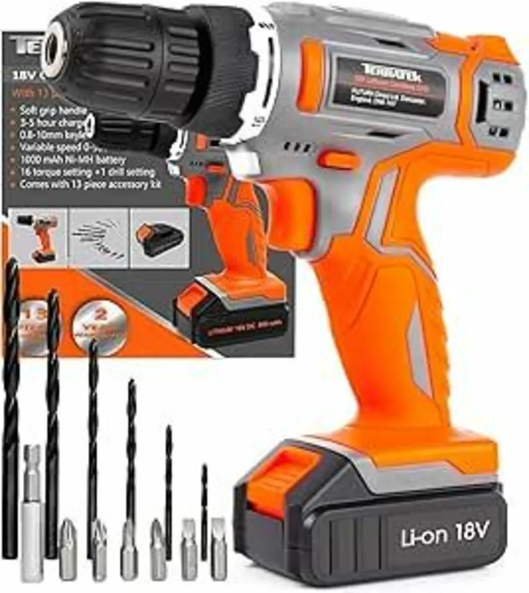 Cordless Drill Driver13Pc Electric Screwdriver Set - Image 2