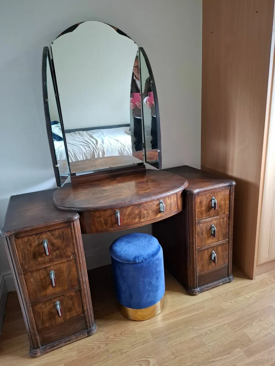 Dressing table 1950's style - walnut - Image 3