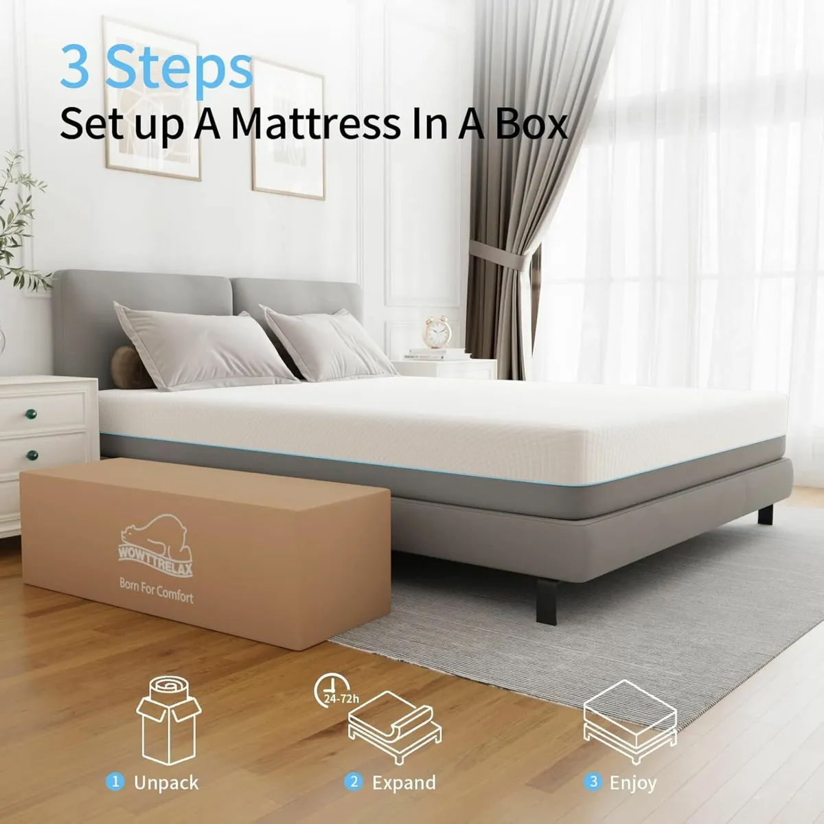 Memory Foam Mattress Double Soft 135x190x20cm - Image 4