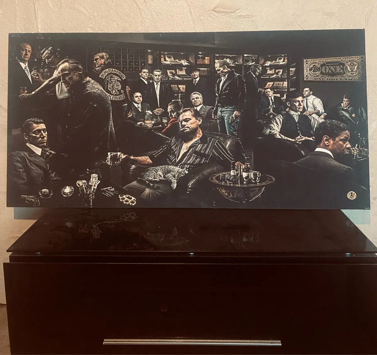 Large canvas of all gangster movie characters