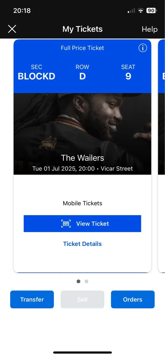 Tickets for the Wailers in Vickers street - Image 2