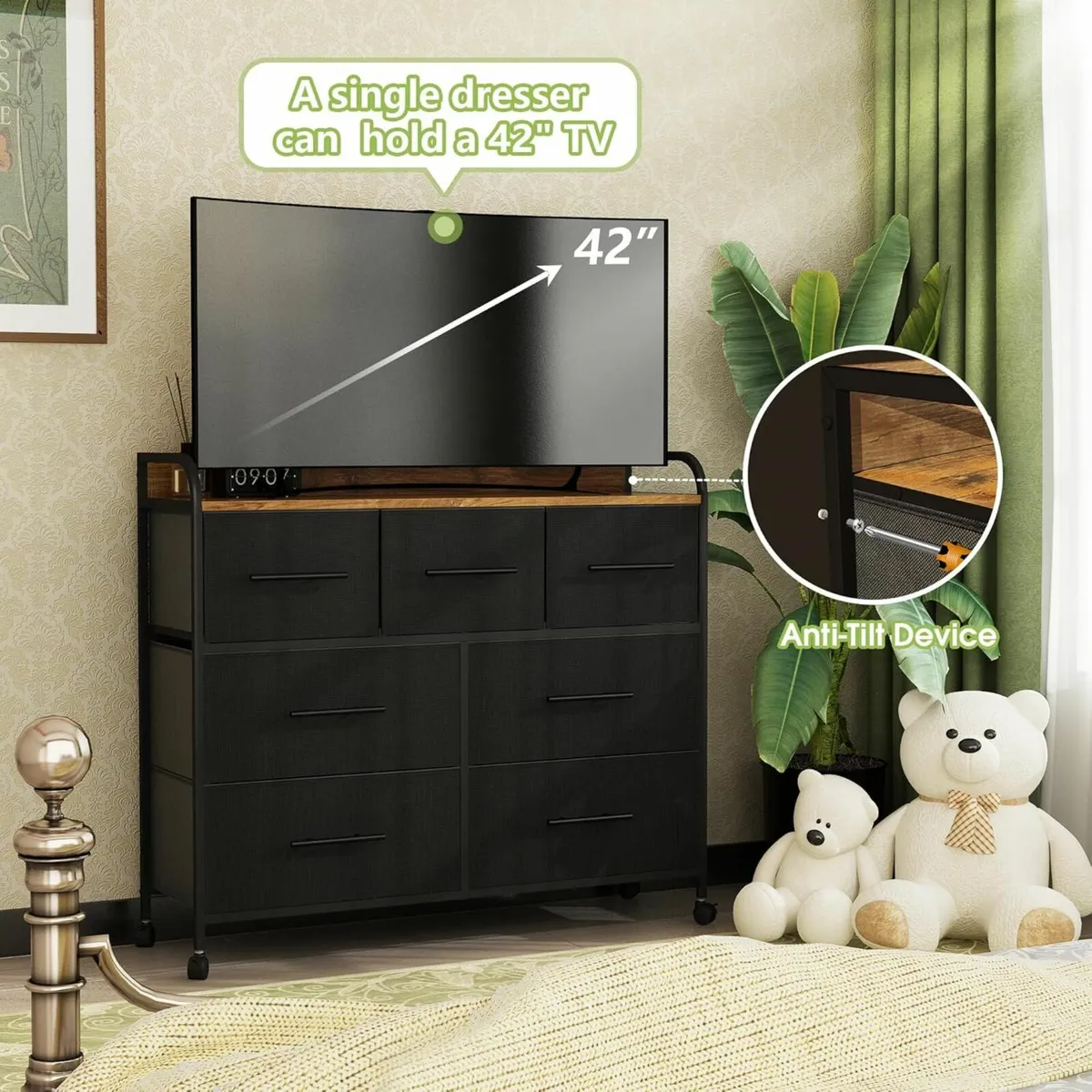 Bedroom Chest of Drawers7 Drawers Storage Tv stand - Image 4