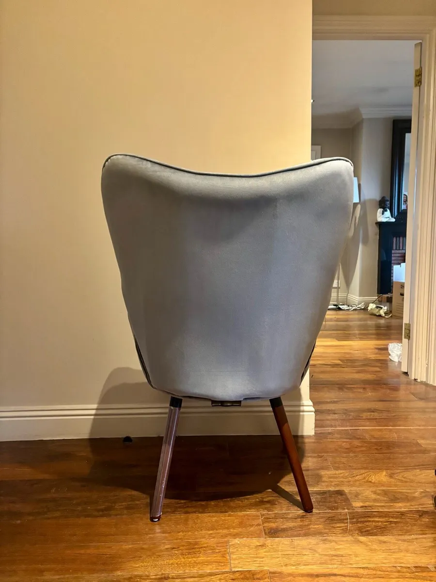 Suede velvet arm chair - Image 2