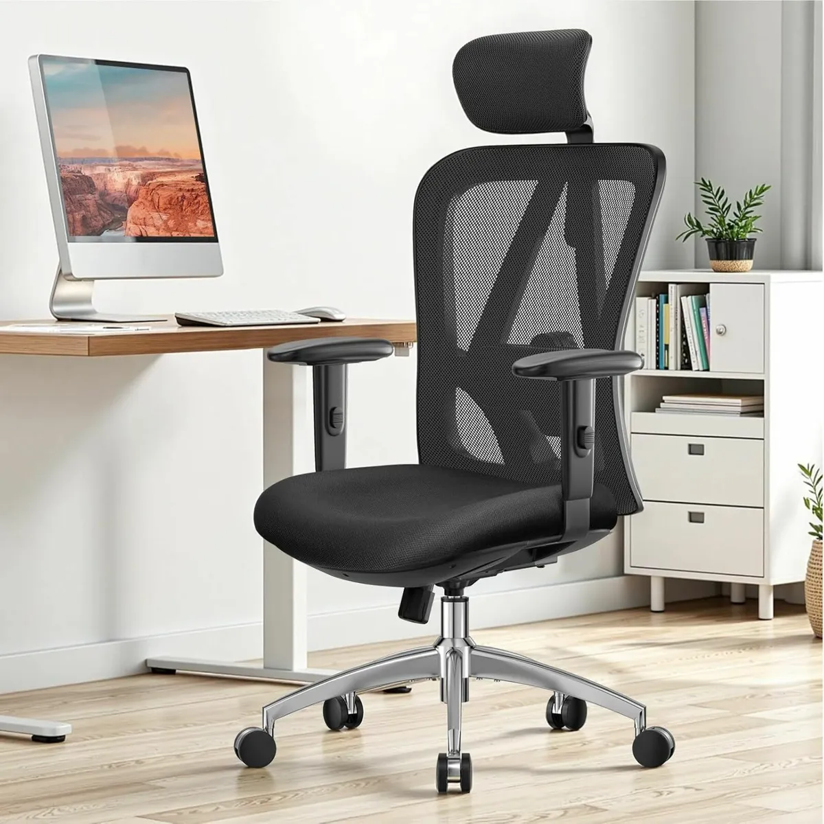 Ergonomic Office Chair Back Support 2D Armrest - Image 1