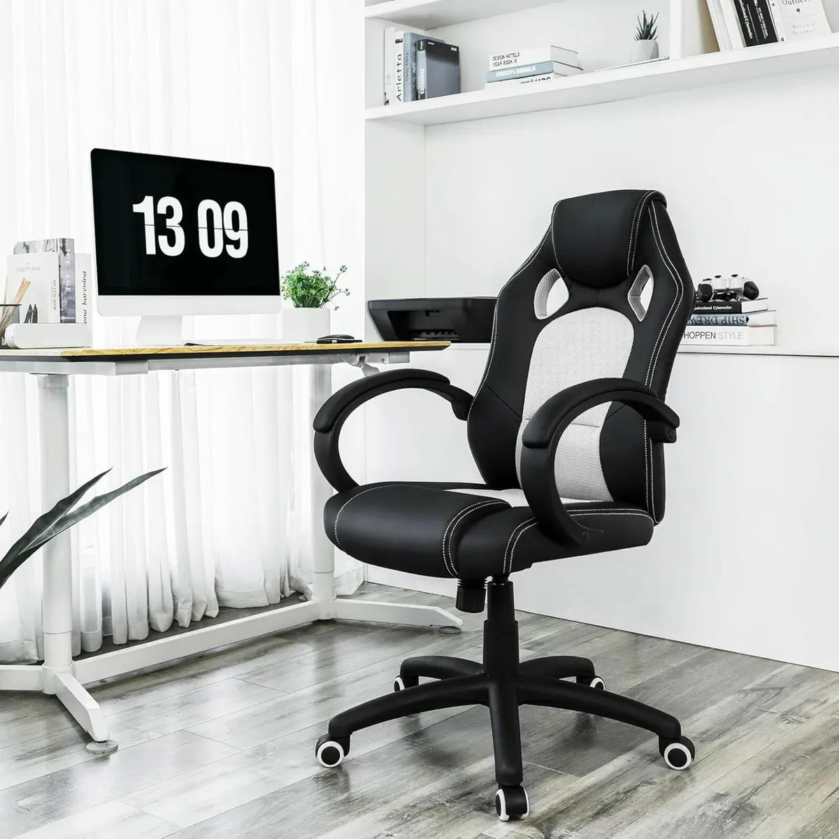 Height-Adjustable Gaming Swivel Computer Chair - Image 3