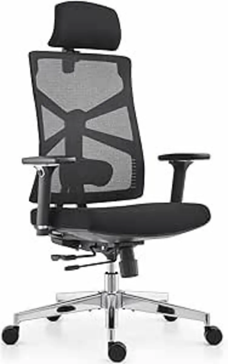 Black Ergonomic Office Chair Adaptive Backrest - Image 4