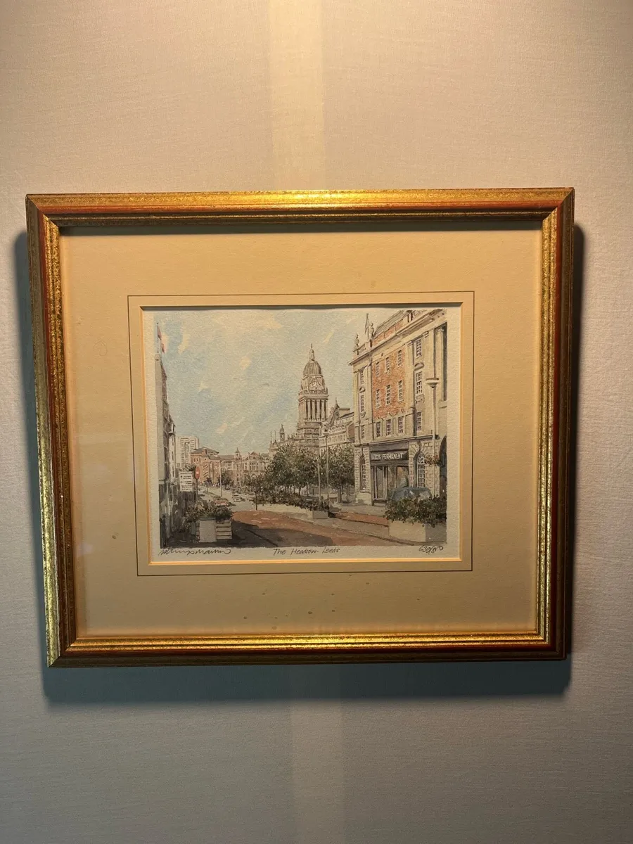 Watercolour of Leeds Signed