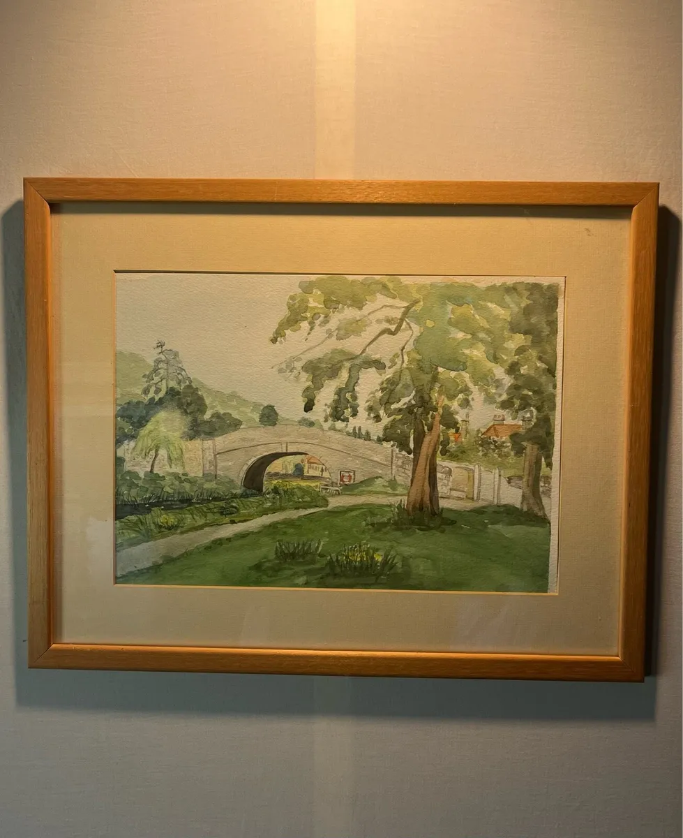 Watercolour Landscape of Bridge