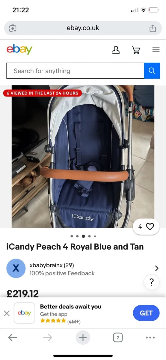 Icandy peach bundle&footmuff, maxicosi&isofix - Image 1