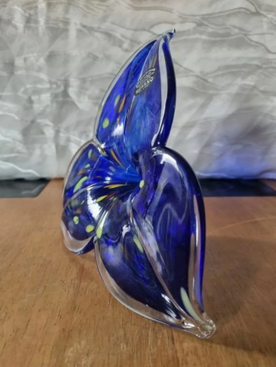 Large glass flower Murano Millefiori style - Image 2
