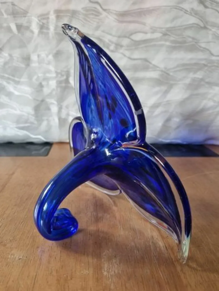 Large glass flower Murano Millefiori style - Image 3
