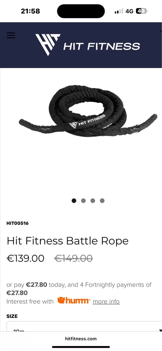 CHEAP PERFECT CONDITION HIT FITNESS BATTLE ROPE!! - Image 1