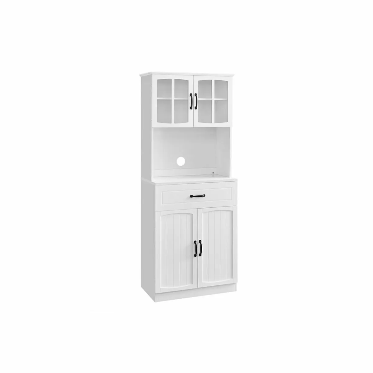 Tall Kitchen Storage Cabinet with Drawer and Upper - Image 1