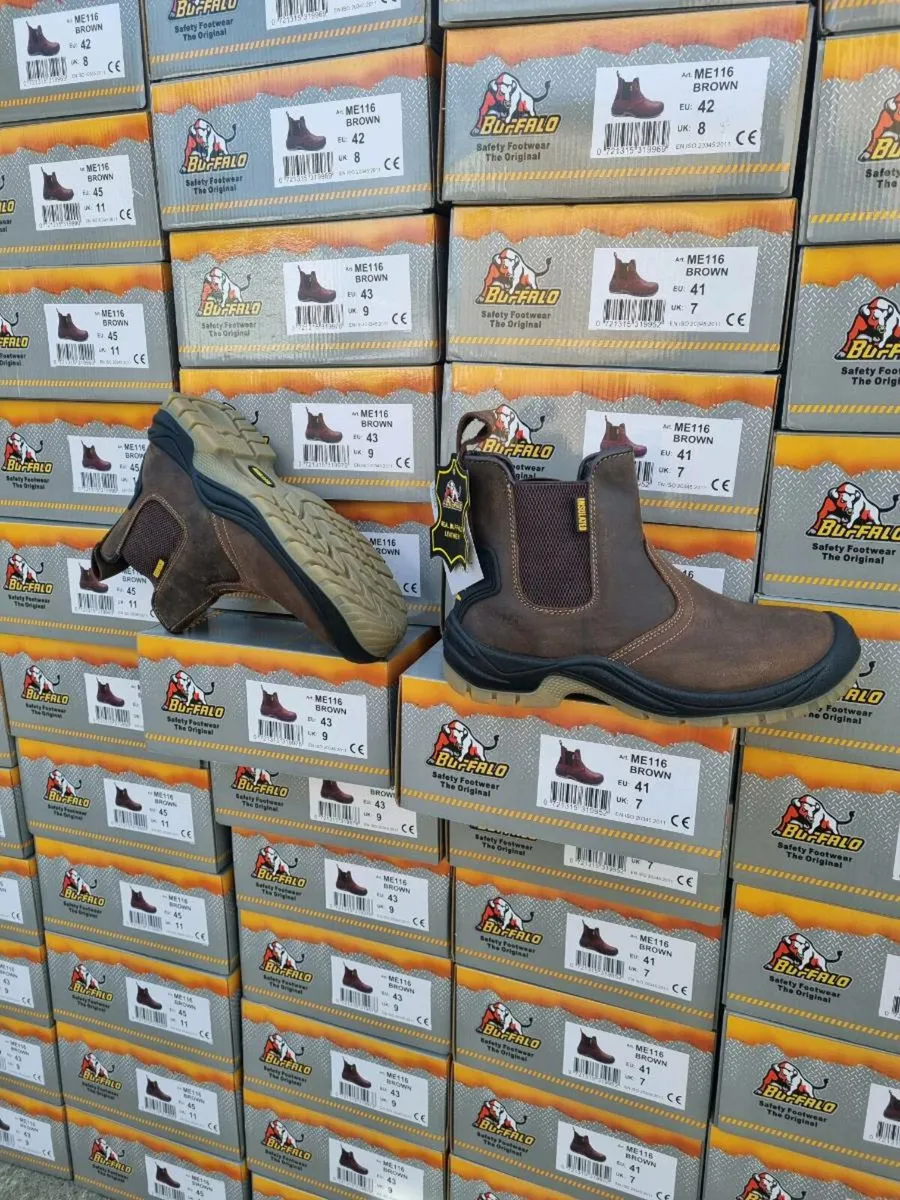 Buffalo safety S3 slip-on boots all sizes