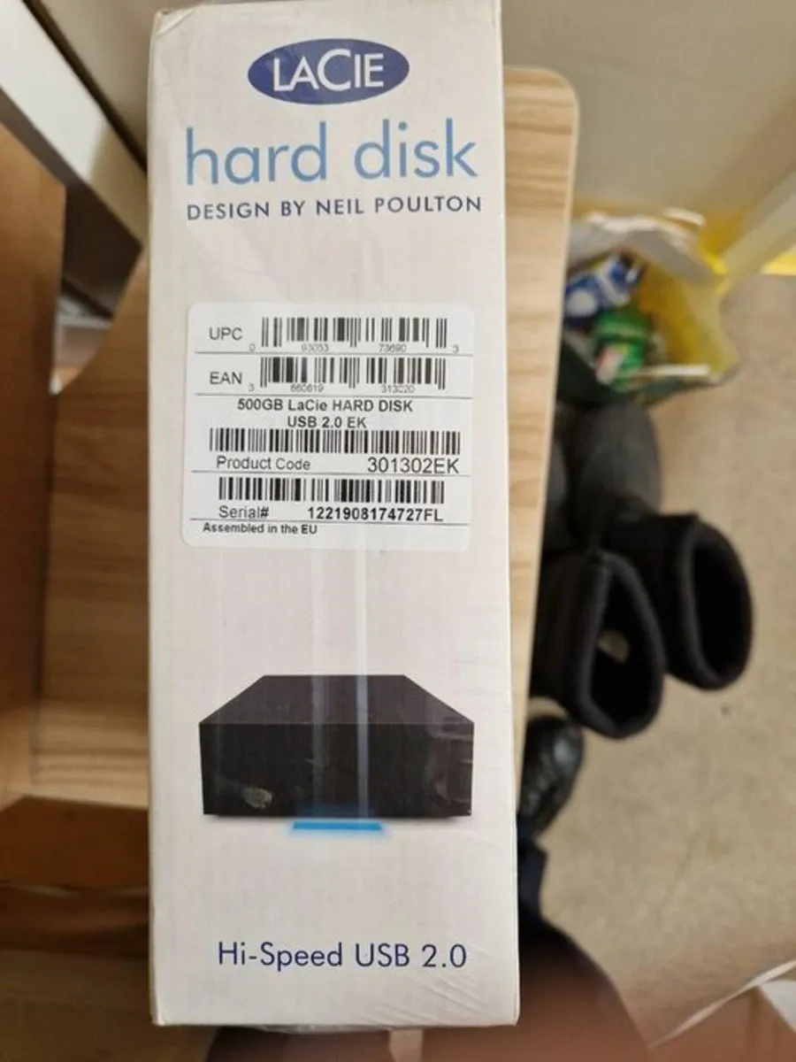 NEW SEALED LACIE 500GB Hi-Speed USB 2.0 Hard Drive - Image 4