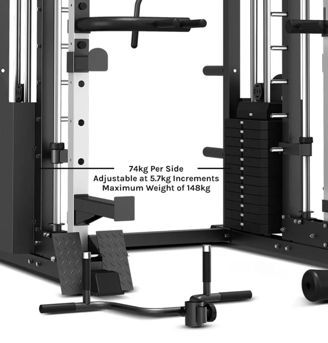 Multifunction squat, smith and cable machine - Image 4