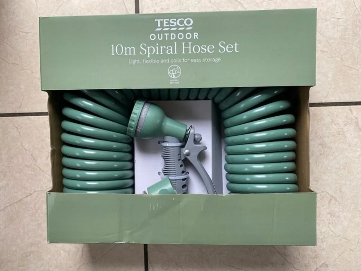 NEW 10M Spiral Water Hose Pipe Set with Spray Gun - Image 3