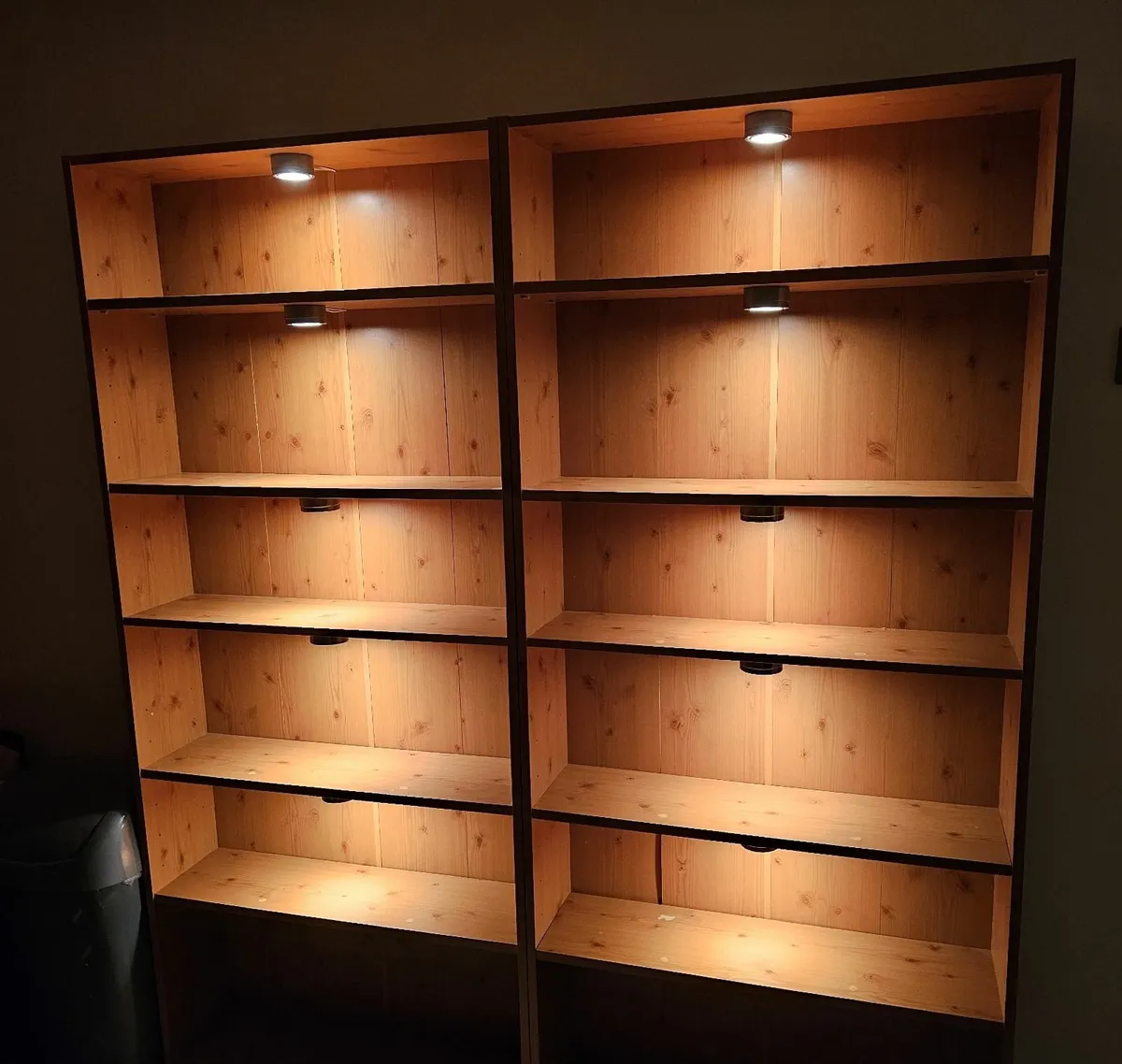 Shelving units with lights - Image 1