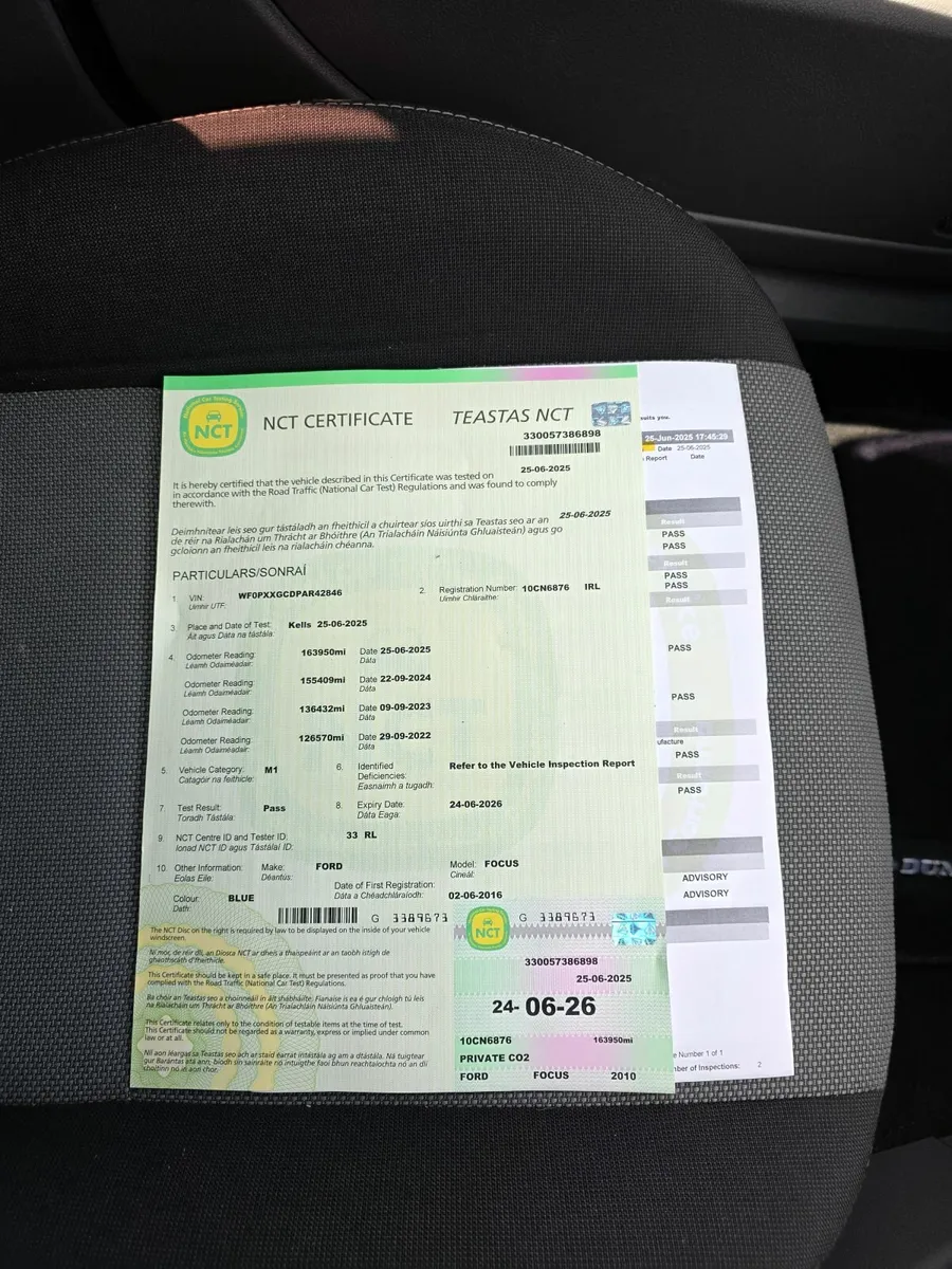 Ford Focus 2010 1.6 Tdci Zetec New Nct 06/26 - Image 3